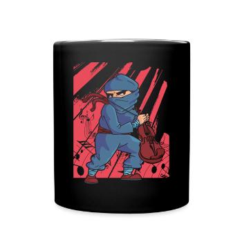 Violin Violinist Ninja Violin - Tasse einfarbig - Schwarz - Vorne
