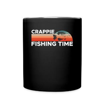 Vintage Retro Crappie Fishing Time Shirt - Full Colour Mug - black - Front