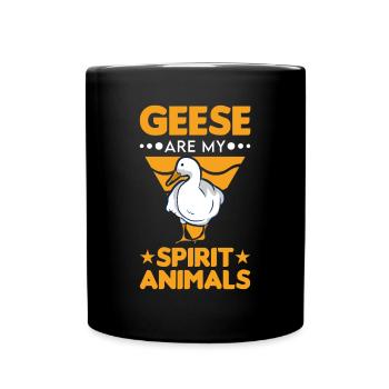 Geese Spirit Animal Goose Farmer Goose Goose - Full Colour Mug - black - Front