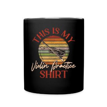 Violon Violoniste Rétro Vintage - Mug uni - noir - Devant