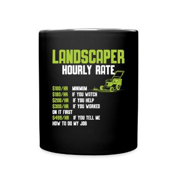 Mowing - Full Colour Mug - black - Front