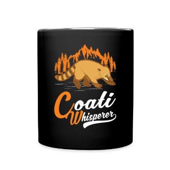 Coati Whisperer Proboscis Coati - Full Colour Mug - black - Front