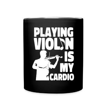 Violoniste violoniste jouant du violon est - Mug uni - noir - Devant