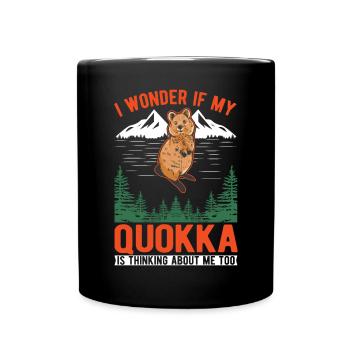 Quokka Gift Kangourou à queue courte - Mug uni - noir - Devant