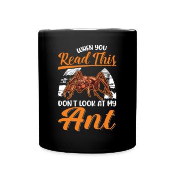 Ameisen Geschenk Ameisenhaufen Feuerameise - Tasse einfarbig - Schwarz - Vorne