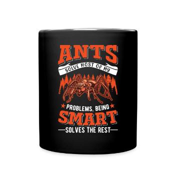 Ameisen Ameisenfarm Ameisenhaufen Feuerameisen - Tasse einfarbig - Schwarz - Vorne