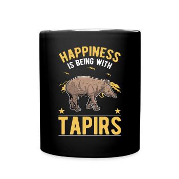 Tapir Luck Lowland Tapir Tapirdae Tapir - Full Colour Mug - black - Front