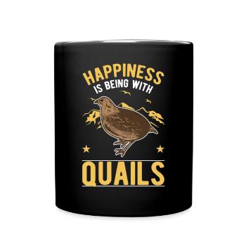 Quail Luck Quail Breeding Quail Breeder - Full Colour Mug - black - Front