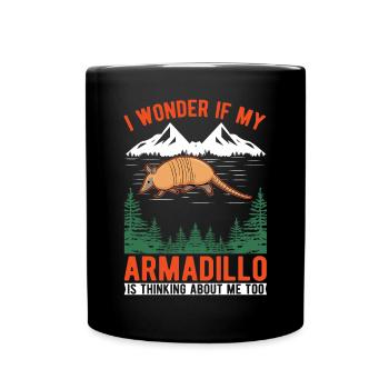 Armadillo Geschenk Gürteltier - Tasse einfarbig - Schwarz - Vorne