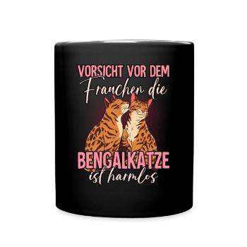 Bengalkatzen - Tasse einfarbig - Schwarz - Vorne