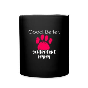 Schipperke - Tasse einfarbig - Schwarz - Vorne