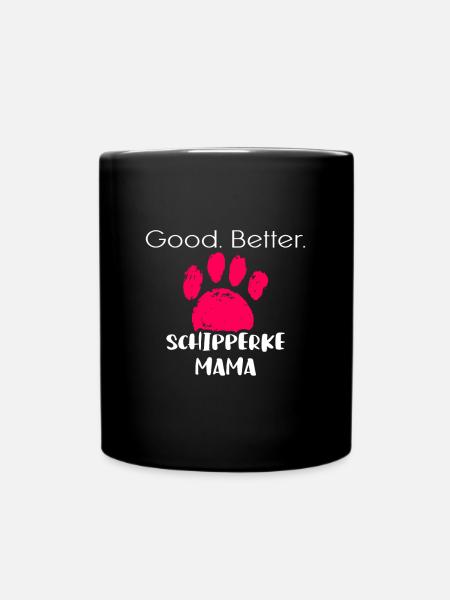 Schipperke - Tasse einfarbig - Schwarz