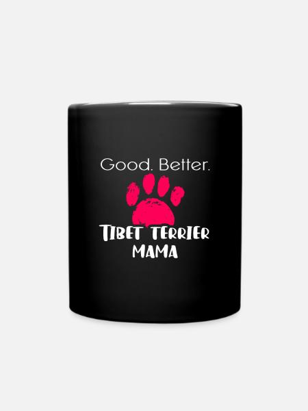 Tibet Terrier - Tasse einfarbig - Schwarz