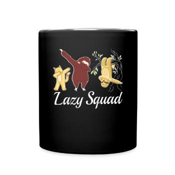 Faultier Liebhaber Faultier Geschenk - Tasse einfarbig - Schwarz - Vorne
