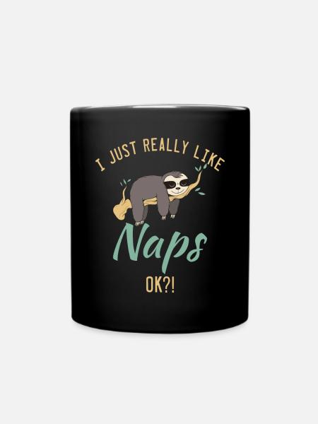 Faultier Liebhaber Faultier Geschenk - Tasse einfarbig - Schwarz