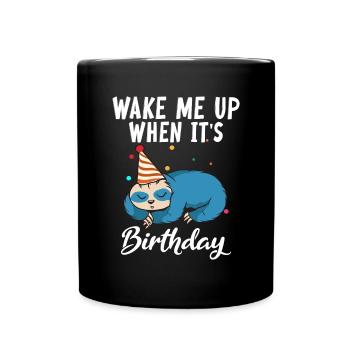 Faultier Liebhaber Faultier Geschenk - Tasse einfarbig - Schwarz - Vorne