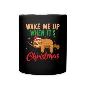 Faultier Liebhaber Faultier Geschenk - Tasse einfarbig - Schwarz - Vorne