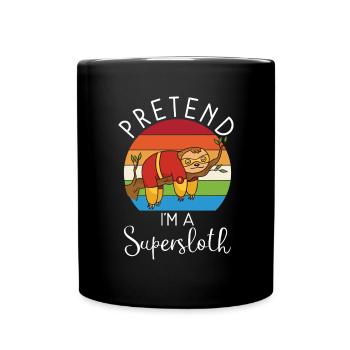 Faultier Liebhaber Faultier Geschenk - Tasse einfarbig - Schwarz - Vorne