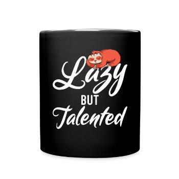 Faultier Liebhaber Faultier Geschenk - Tasse einfarbig - Schwarz - Vorne