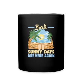 Bali Indonesien Strandurlaub am Meer - Tasse einfarbig - Schwarz - Vorne