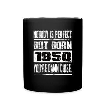 Personne n’est parfait mais né en 1950 - Mug uni - noir - Devant