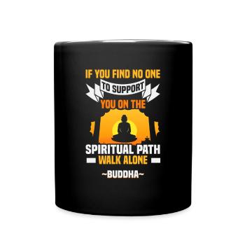 Méditation bouddhiste Bouddhisme Zen Bouddha Bouddhisme et Yoga - Mug uni - noir - Devant