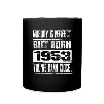 Personne n’est parfait mais né en 1953 - Mug uni - noir - Devant