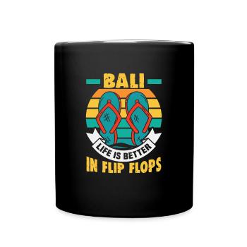 Bali Indonesia beach holiday by the sea - Full Colour Mug - black - Front
