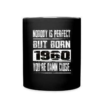 Personne n’est parfait mais né en 1960 - Mug uni - noir - Devant