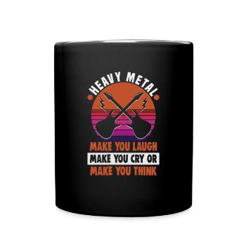 Heavy Metal Musiker in einer Band Hard Rock Musik - Tasse einfarbig - Schwarz - Vorne