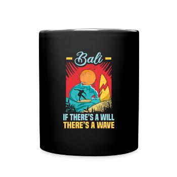 Bali Indonesia beach holiday by the sea - Full Colour Mug - black - Front