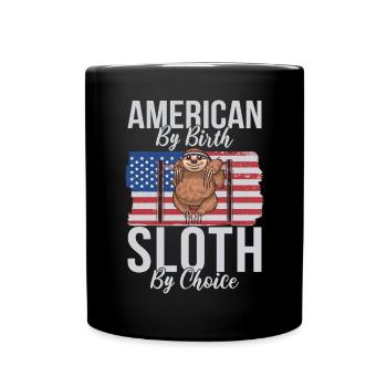 Faultier Liebhaber Faultier Geschenk - Tasse einfarbig - Schwarz - Vorne