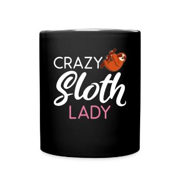 Faultier Liebhaber Faultier Geschenk - Tasse einfarbig - Schwarz - Vorne