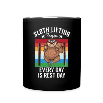 Faultier Liebhaber Faultier Geschenk - Tasse einfarbig - Schwarz - Vorne