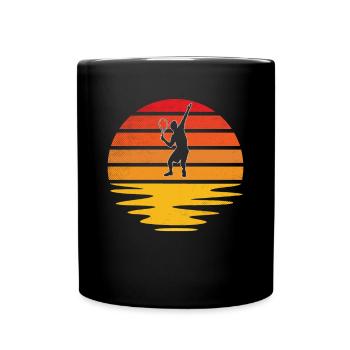 Tennis Rétro - Mug uni - noir - Devant