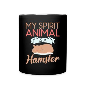 Hamster Liebhaber Hamster Geschenk - Tasse einfarbig - Schwarz - Vorne