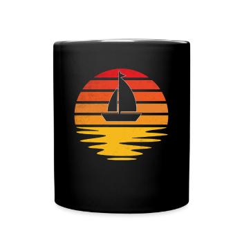 Rétro de la voile - Mug uni - noir - Devant