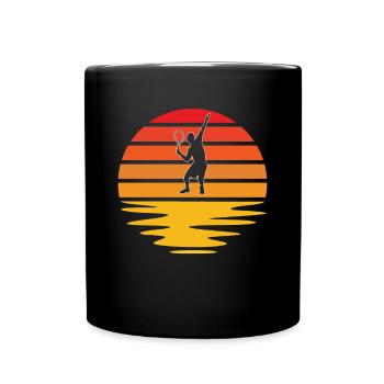 Tennis Rétro - Mug uni - noir - Devant