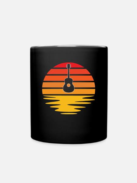 Guitar Retro - Full Colour Mug - black