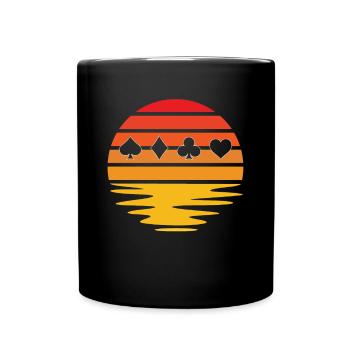 Poker Rétro - Mug uni - noir - Devant
