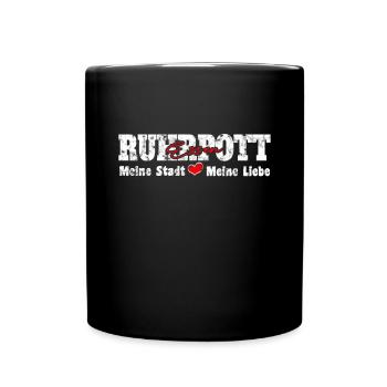 Ruhrpott Essen Meine Stadt meine Liebe Herz - Tasse einfarbig - Schwarz - Vorne