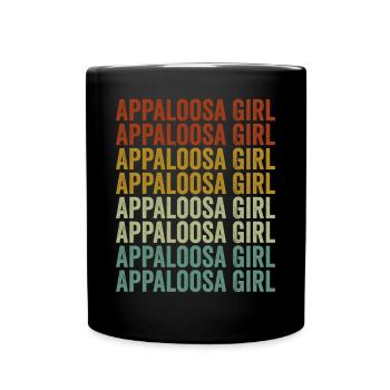 Appaloosa Girls Horses Lovers Horses Girls - Full Colour Mug - black - Front