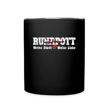 Ruhrpott Herne Meine Stadt meine Liebe Herz - Tasse einfarbig - Schwarz - Vorne
