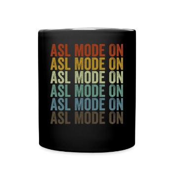 Mode ASL sur la langue des signes américaine - Mug uni - noir - Devant