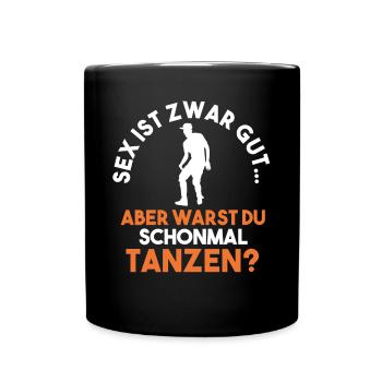 Tanzen Party Musik Tänzer - Tasse einfarbig - Schwarz - Vorne