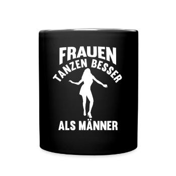 Tanzen Party Musik Tänzer - Tasse einfarbig - Schwarz - Vorne