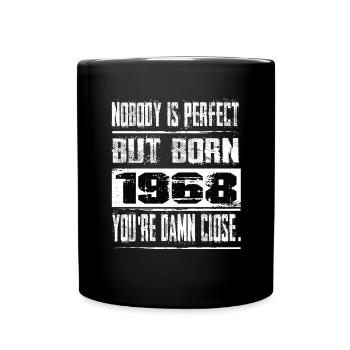 Personne n’est parfait mais né en 1968 - Mug uni - noir - Devant