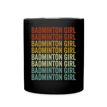 Badminton Girl Badminton Girl - Tasse einfarbig - Schwarz - Vorne