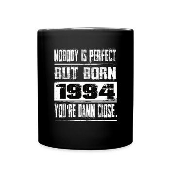 No one is perfect but born 1994 birthday - Full Colour Mug - black - Front
