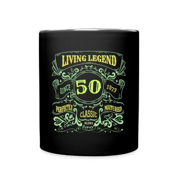Hommes nés en 73 Chemise d’anniversaire - Mug uni - noir - Devant